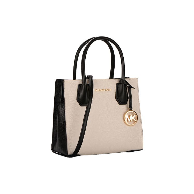 Michael Kors MK Mercer Color Block Vintage Lock French Commuter Leather Accordion Shoulder Crossbody Tote Bag Women Bags 35S1GM9M2T-987