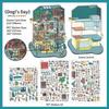 1 Scene Card 3 Sticker Sheets Layered Scene DIY Sticker Set Scrapbook Stickers  DIY Craft