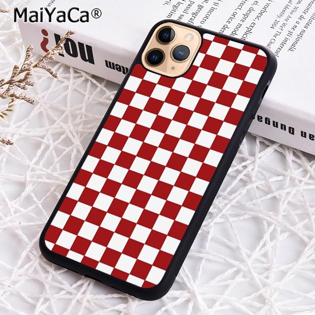 Клетчатый Чехол для Телефона в Шахматную Клетку Для iPhone 17 Air 16 15 14 plus 12 13 pro max Защитная Крышка coque
