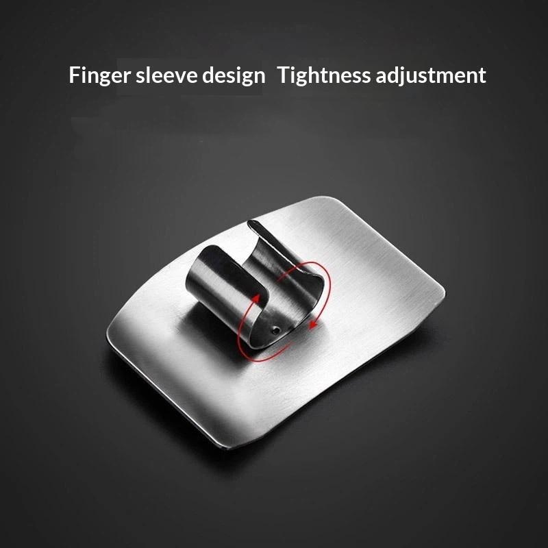 Stainless Steel Finger Guard Rustproof Anti-Cut Vegetable Slicing Protector for Kitchen Culinary Enthusiasts Beginners