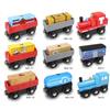 Wooden Railway Tracks Train Locomotive Track Trains Car Magnetic Train Toys  Birthday Gift
