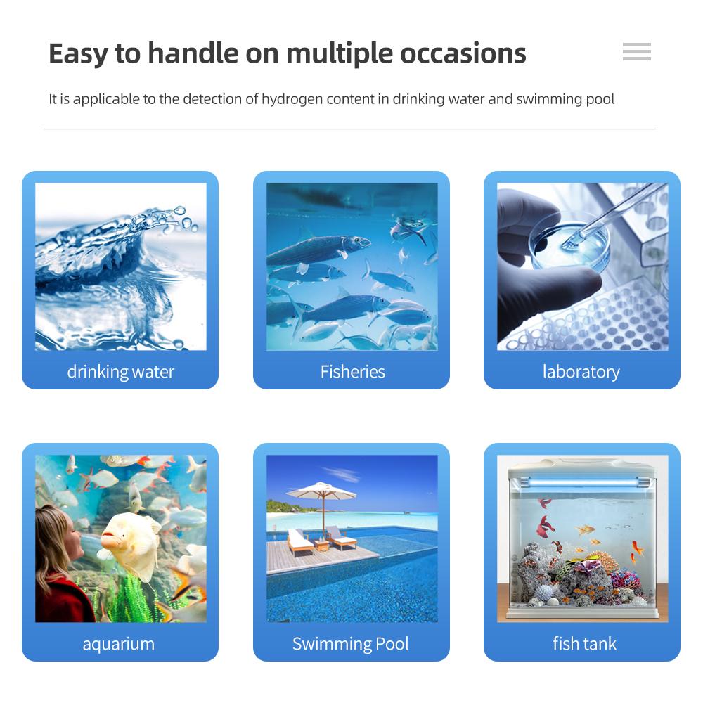 Rich Hydrogen Tester 2 In 1 H2 Rich Hydrogen Temp Meter Accuracy 0.01 Water Quality Tester Rich Hydrogen Test Pen For Pool