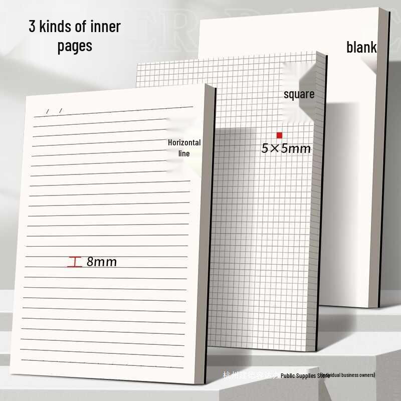 Ретро-блокнот формата А5 из коровьей кожи для школьников - Утолщенный, в линейку для средней и старшей школы