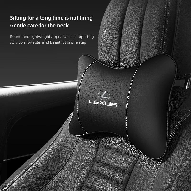 PPFX2 Car Seat Headrest Neck Pillow Lumbar Support Auto Interior For Lexus LS LC RZ IS350 ES300 GS350 CT200h GX460 LX570 RX500h NX300