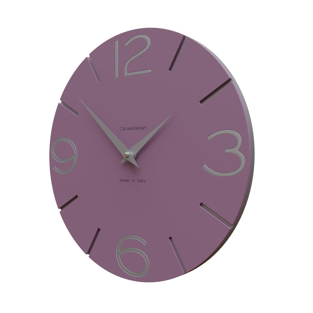 Настенные часы CalleaDesign SMILE Фиолетовый алюминий