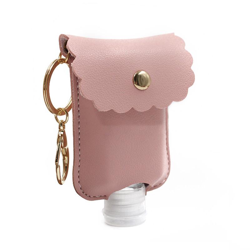 60 мл портативный дезинфицирующий гель для рук с кобурой-брелком, бутылка для путешествий, многоразовая пластиковая бутылка для спирта/дезинфицирующего средства для рук, безопасность