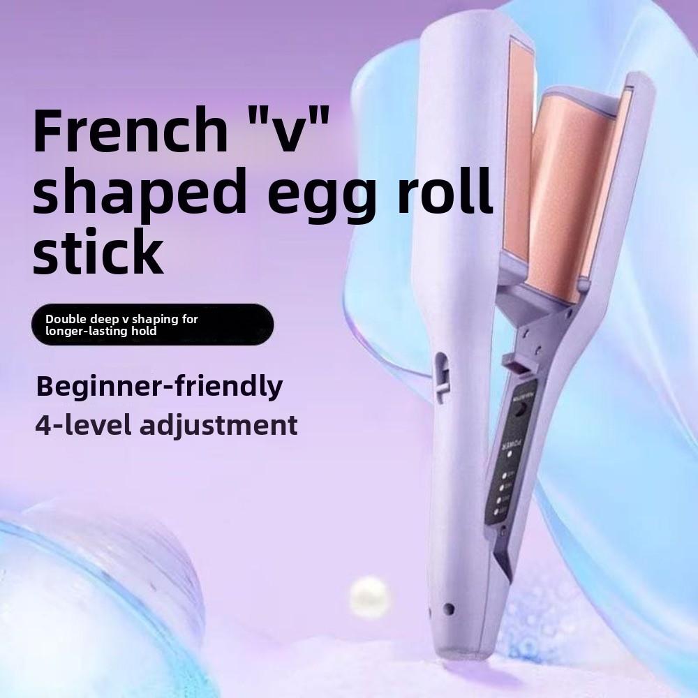 Temperature Control Water Wave Hair Curler Large Curl 32MM Deep V Curling Iron Travel