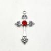 Zinc Alloy Red Brick Cross Pendant for DIY Jewelry