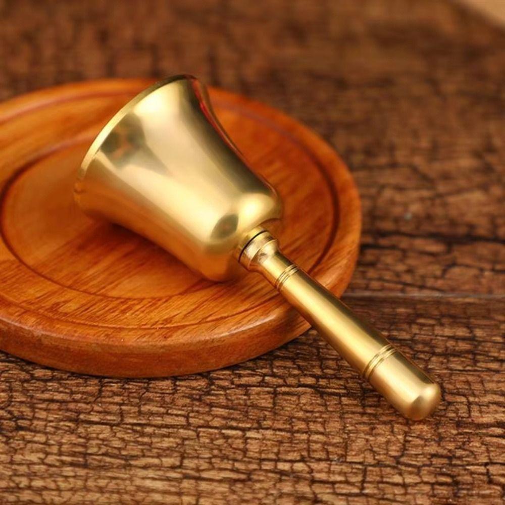 Manual Operation Solid Brass Call Bell Extra Loud Hand Cranked Bell Children's Education