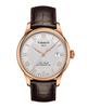Мужские часы Tissot Le Locle Powermatic 80 с серебристым циферблатом и кожаным ремешком (T0064073603300) [Официальный импорт]