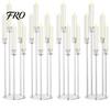 Festive Atmosphere Candle Holders 4/8Pcs Acrylic Candelabra Set with 5-Arm, Clear Wedding Party Centerpiece for 0.87" Decorative Flicker LED Candles,