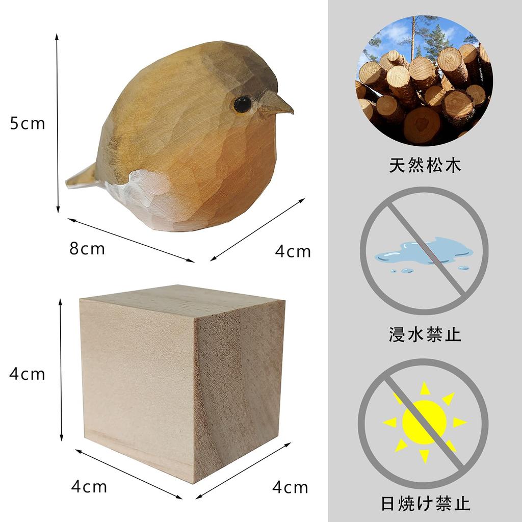 SKRYARD Nordic Decorative Handmade Wooden Sculpture of a Perfect for Home Garden and Nordic Style or As a Cute Animal Ornament, Robin, Decor, Decor,