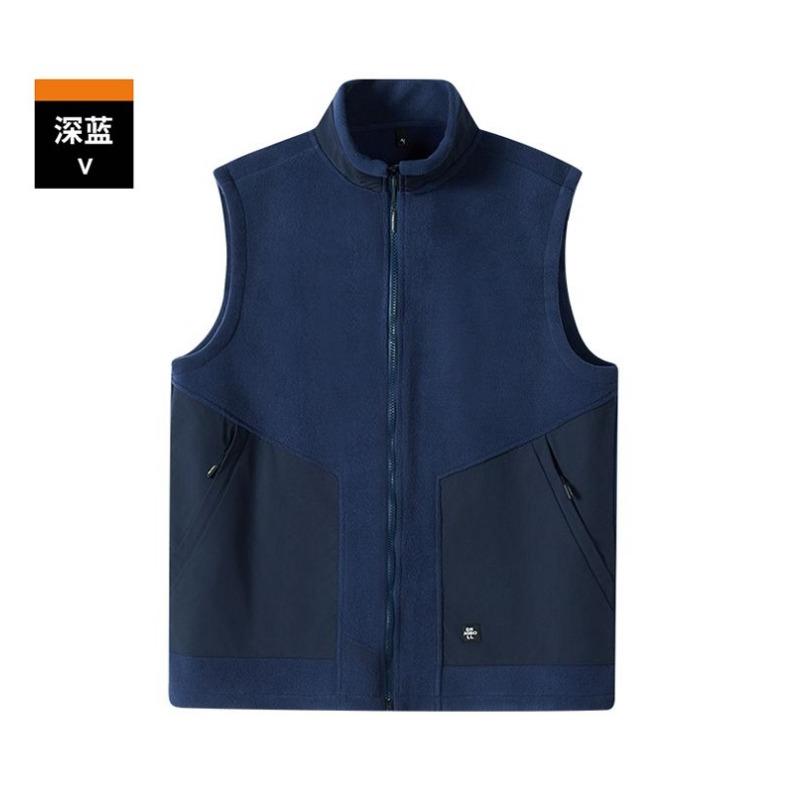 Мужской жилет из полар-флиса, осенне-зимний, флисовый, для активного отдыха, свободного кроя, большого размера, без рукавов