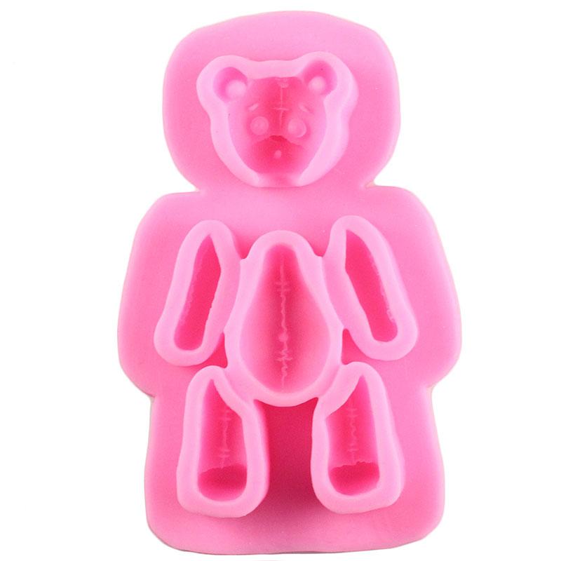 Силиконовая форма для медведя, детские инструменты для украшения торта с помадкой на день рождения, DIY кекс, топпер, конфеты, формы из полимерной глины, форма для шоколадной мастики