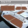 Dark Brown EVA Foam Faux Teak Boat Deck Mat Decking Sheet Yacht Flooring Anti Skid Mat Self Adhesive Vehicle Pad 2400x450x6mm