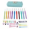 31 Piece Crochet Hooks Set Professional Ergonomic Crochet Hooks with Storage Case for Blankets Hats