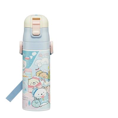 Бутылка для воды Skater Water Direct Sumikkogurashi Полярный медведь Родной город Нержавеющая сталь Спортивная Вода Детская, 470 мл, Питьевая, Дизайн, Девочек', Термоизолированная, Стальная,