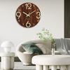 12-дюймовые деревянные настенные часы, светящиеся в темноте, темно-коричневые МДФ, белые цифры, бесшумное украшение для дома, современные настенные часы
