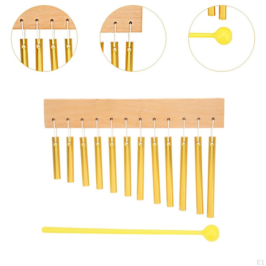 12-тактный ударный музыкальный инструмент для раннего обучения духовым с колотушкой для