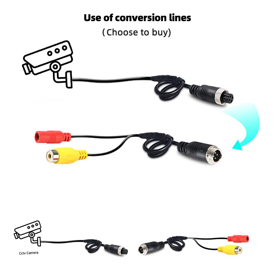 AHD Full HD камера заднего вида с ночным видением 1080P 720P с обратной передней стороной для грузовика, автобуса, тяжелого транспортного средства, автофургона, пикапа