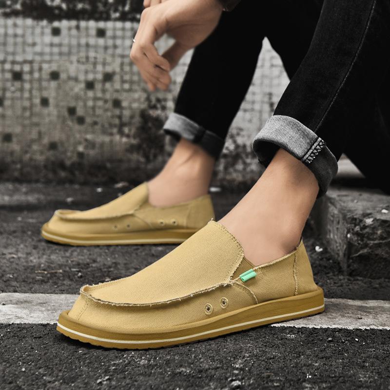Высококачественная мужская обувь, Дышащие парусиновые туфли, Легкая обувь ручной работы на мягкой подошве, Летняя повседневная обувь Zapatos Casuales