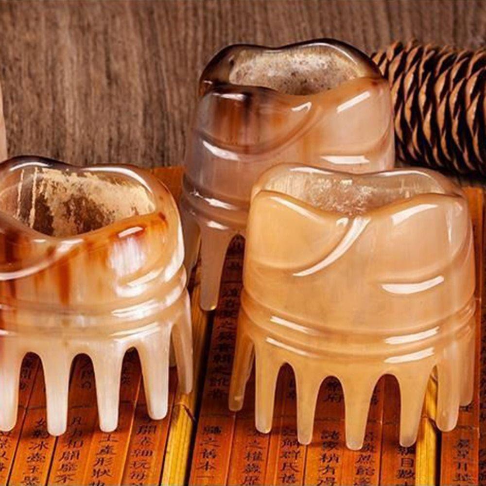 Gua Sha Ox Horn Massage Comb Meridian Scrapping Buffalo Horn Meridian Comb Men