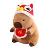 Cap Christmas Capybara Plush Toys Cartoon Animals Fill Doll Pillow Gift Cushion