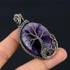 Tree of Life Amethyst Pendant Copper Wire Wrapped Pendant Amethyst Gemstone Pendant Copper Handmade Pendant Gift For Her Amethyst Jewelry