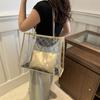 PVC Transparent Jelly Bag Women's Bag Summer New Fashion Shoulder Bag Underarm Casual Large Capacity Tote Bag