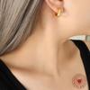 French Vintage Earrings, Niche Design, Cold Temperament, Titanium Steel Gold-plated, Zircon Earrings, Jewelry, Women, 2026
