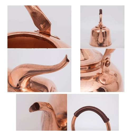 Медный чайник NIGOE, Чистая медь, Медный чайник ручной работы, Кофейник из чистой меди, Большая вместимость, Традиционное ремесло, Ручная работа, Безопасен для прямого нагрева, Suita