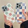 Модный клетчатый чехол для телефона с улыбающимся лицом для Iphone 13 12 11 Pro Max X Xr 7 8 Plus Xs Max задняя крышка милые мягкие чехлы