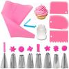 DIY Cake Decorating Tools Cake Decorating Kit Piping Tips Silicone Pastry Icing Bags Nozzles Cream Scrapers Coupler Set