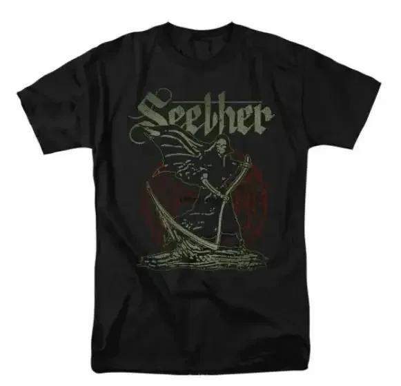 Футболка Heavy Metal Seether для женщин и мужчин, рок-футболка, удобный топ, 100% хлопок, мужская летняя футболка, маленькая, свежая, модная, трендовая футболка