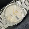 GENUINE VINTAGE SEIKO 5 AUTOMATIC 7009A JAPAN MENS SILVER DIAL WATCH A701598-5 R206b-a701598