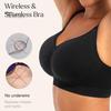 Sports Bras for Women Wireless Soft Workout Bra Full Coverage Push Up Bralettes Seamless Crop Cami Bra for Yoga Fitness