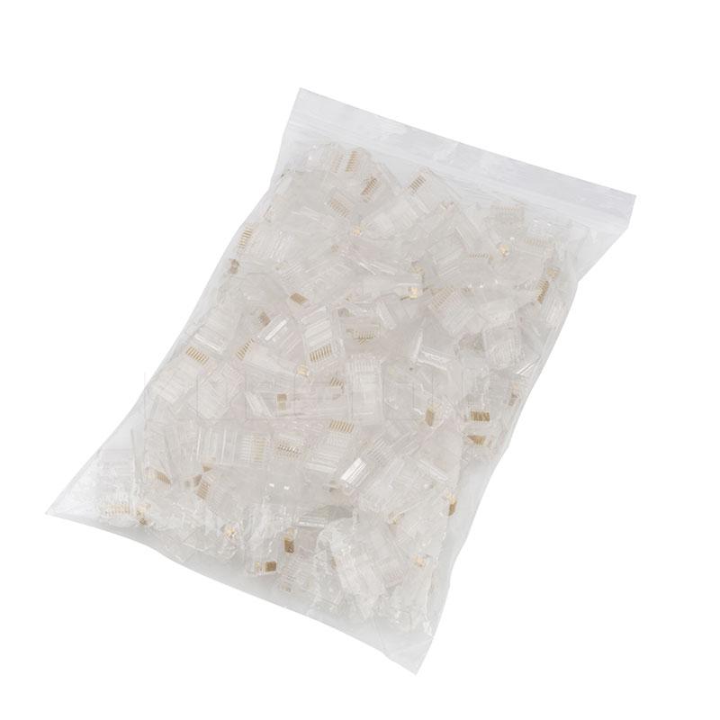 100 шт. RJ45 RJ-45 CAT5 модульный сетевой разъем Ethernet сетевой кабель Crystal Heads 8P8C адаптер лот