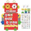My Robot Daily Calendar,Montessori Felt Story Board,Toddler Early Daily Activities Learning Table for Preschool Classroom