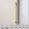 Unique Line Design Push-pull Door Handle Golden Hammer Pattern Cabinet Handle  Drawer