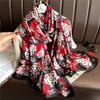 New Luxury Women Flower Scarf Travel Shawl 180*90cm Bandanna Female Foulard Hairband Neckerchief Muffler Hijab Scarves Soft Wrap