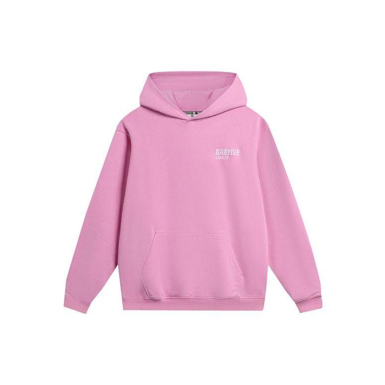 Толстовка с капюшоном Li Ning Badfive X Mister Cartoon Printed Letter, унисекс, толстовки Dream-Pink AWDTB97-2