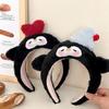 Мультяшный пингвин, плюшевая повязка на голову, аксессуары для волос, обруч для волос для косплея, простая плюшевая повязка для волос для женщин