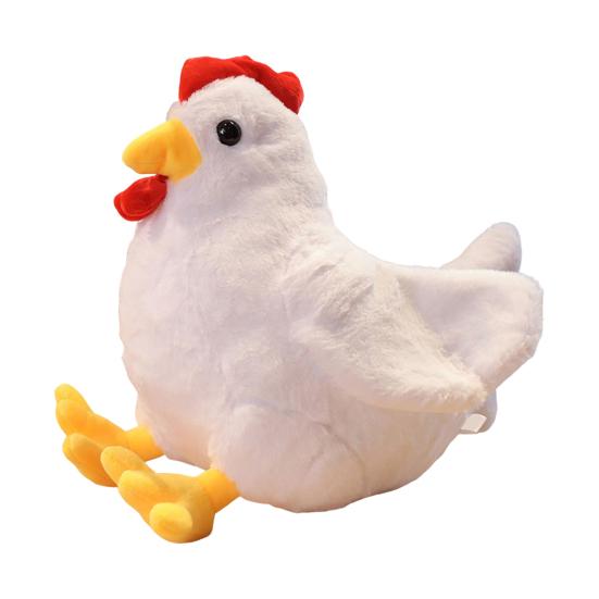 Cute Lovely Ornament Adorable Stuffed Animal Cartoon Chicken Doll Kids Toy Farmhouse Decor Easter Cock