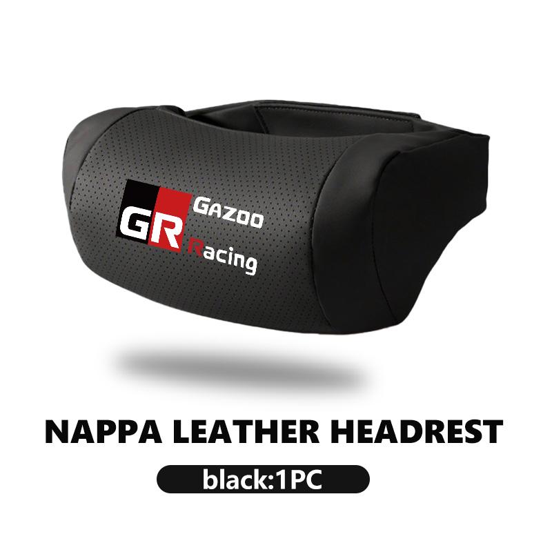 For Toyota Car Accessories Seat Headrest Auto Logo Neck Pillow GRsport Hilux Aygo Yaris Corolla Rav4 GR Auris