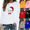Women Autumn and Winter Clothing Printed Casual Sweatshirt Long Sleeve Tops T-shirt Ladies Round Neck Pullover Blouse