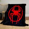 Red Spider Logo On Black Background Patterned Blanket, Flannel, Suitable for All Seasons, Home Decor, Warm and Cozy