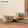 70 мл расписанная вручную гранатовая керамическая чашка для чая Ru Kiln Flower Master Cup для женщин, чашка для одного дегустационного чая, домашний чайный сервиз Kungfu