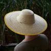 Comfortable Summer Hat Sun Protection Large Straw Hat, Lightweight Breathable Natural Adjustable Strap Wide Brim for Outdoor Work Farm Use