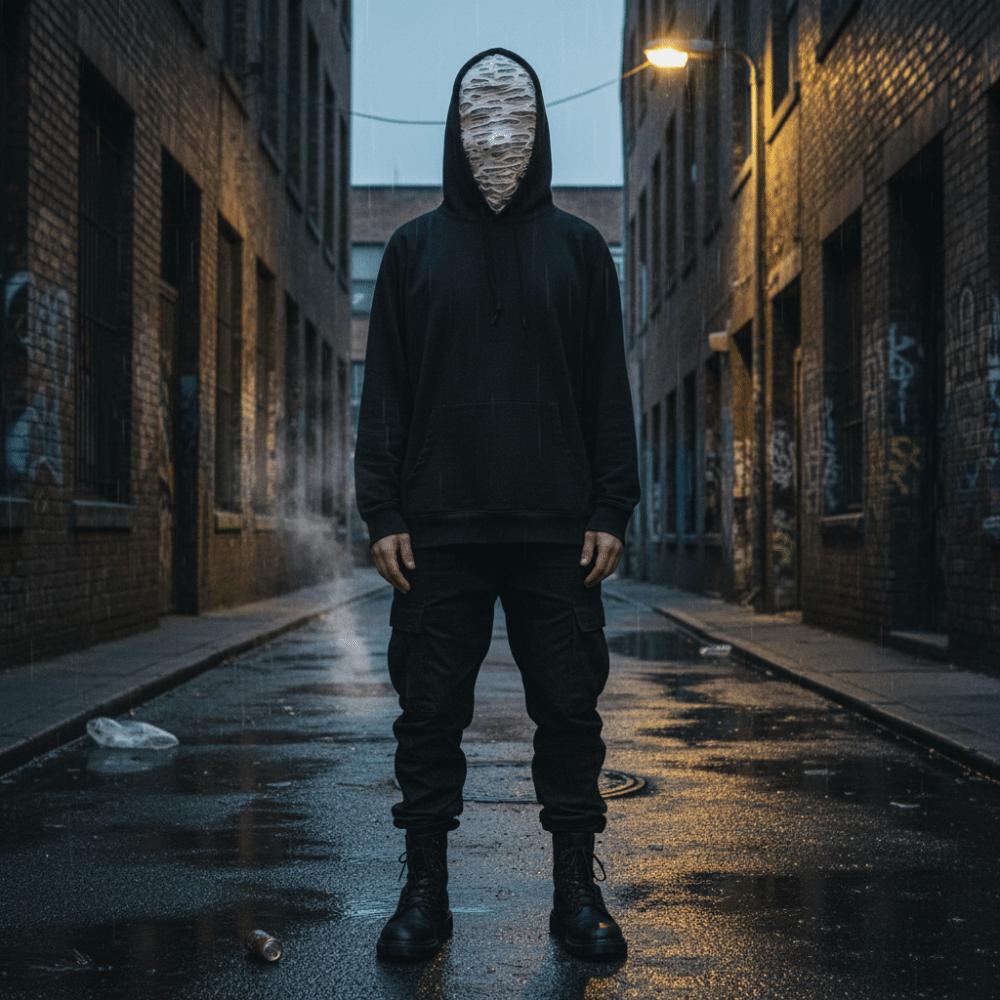 Black Color Balaclava Cap No Hole Design Breathable Fabric Full Ski Mask UV Protection Thin Material Head Cover Hat
