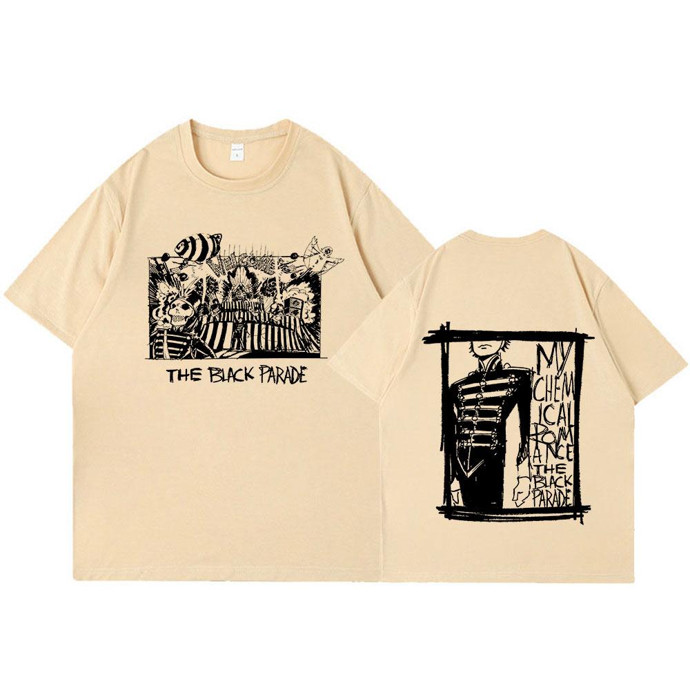 My Chemical Romance Mcr Dead T-Shirt Black Parade Punk Emo Rock Band Summer T Shirts Summer Fashion Top Oversized Tee Shirt